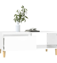 Couchtisch Hochglanz-Weiß 90x50x36,5 cm Holzwerkstoff