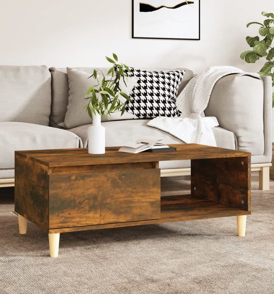 Couchtisch Räuchereiche 90x50x36,5 cm Holzwerkstoff