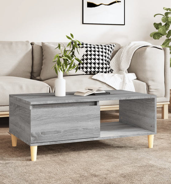 Couchtisch Grau Sonoma 90x50x36,5 cm Holzwerkstoff