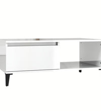 Couchtisch Hochglanz-Weiß 90x50x36,5 cm Holzwerkstoff