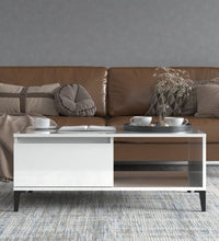Couchtisch Hochglanz-Weiß 90x50x36,5 cm Holzwerkstoff