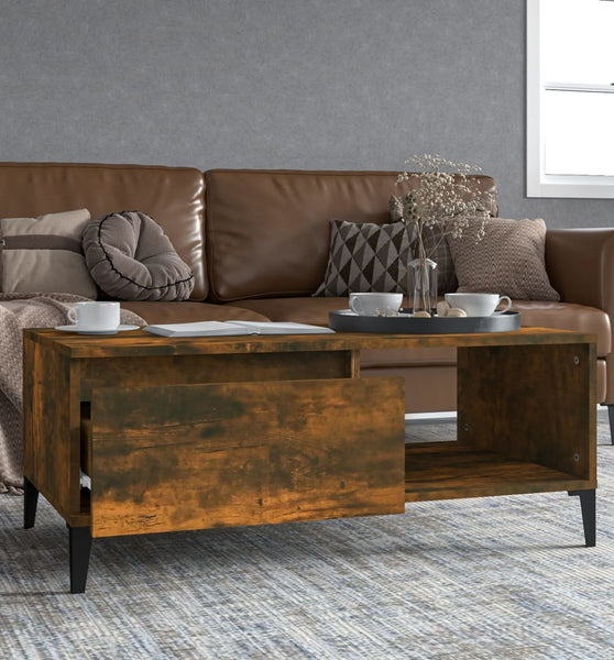 Couchtisch Räuchereiche 90x50x36,5 cm Holzwerkstoff
