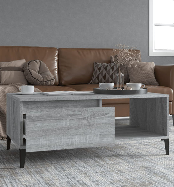 Couchtisch Grau Sonoma 90x50x36,5 cm Holzwerkstoff
