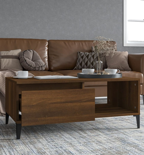 Couchtisch Braun Eichen-Optik 90x50x36,5 cm Holzwerkstoff