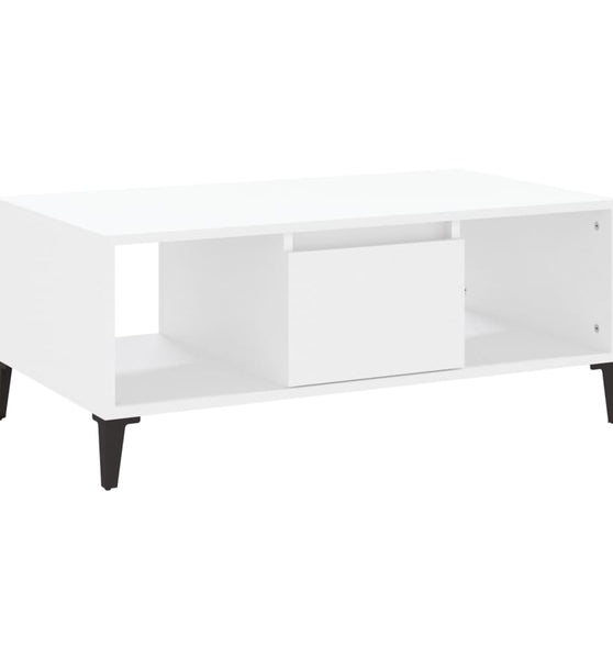 Couchtisch Weiß 90x50x36,5 cm Holzwerkstoff