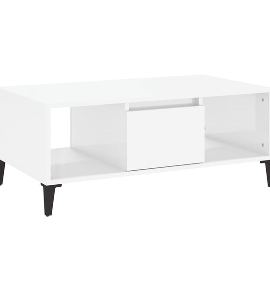 Couchtisch Hochglanz-Weiß 90x50x36,5 cm Holzwerkstoff