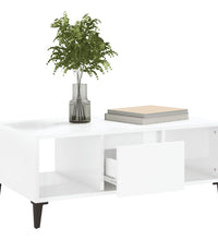 Couchtisch Hochglanz-Weiß 90x50x36,5 cm Holzwerkstoff