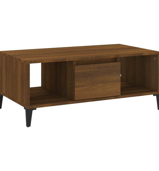 Couchtisch Braun Eichen-Optik 90x50x36,5 cm Holzwerkstoff