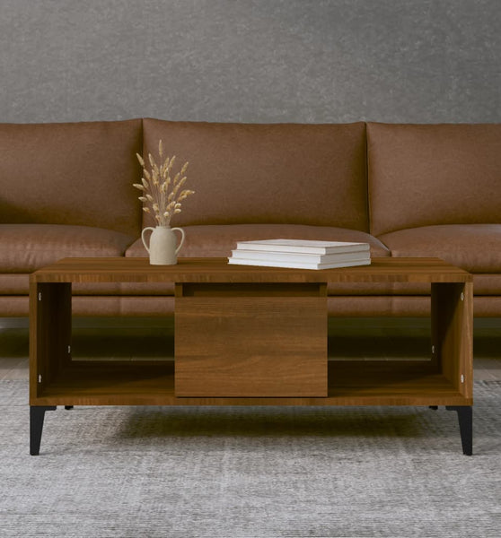 Couchtisch Braun Eichen-Optik 90x50x36,5 cm Holzwerkstoff