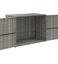 Gartenschrank Grau 100x55,5x80 cm Poly Rattan