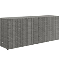 Gartenschrank Grau 198x55,5x80 cm Poly Rattan