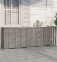 Gartenschrank Grau 198x55,5x80 cm Poly Rattan