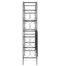 Gartenbogen mit Tor Schwarz 108x45x235 cm Stahl