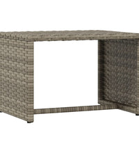 Sonnenliege 1 Stk. mit Tisch Grau Poly Rattan