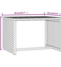 Sonnenliege 1 Stk. mit Tisch Grau Poly Rattan