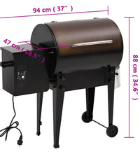 Pelletgrill Schwarz 94 cm Eisen