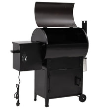 Pelletgrill mit Schornstein Schwarz 104 cm Eisen