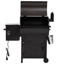 Pelletgrill mit Schornstein Schwarz 104 cm Eisen