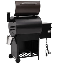 Pelletgrill mit Schornstein Schwarz 104 cm Eisen