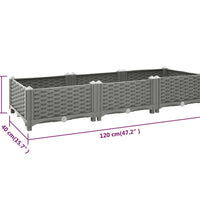 Hochbeet 120x40x23 cm Polypropylen