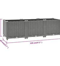Hochbeet 120x40x38 cm Polypropylen