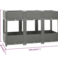 Hochbeet 120x40x71 cm Polypropylen