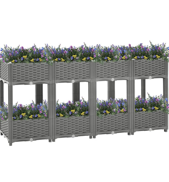 Hochbeet 160x40x71 cm Polypropylen