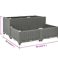 Hochbeet 80x80x38 cm Polypropylen