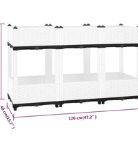 Hochbeet 120x40x71 cm Polypropylen