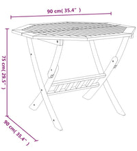 Klappbarer Gartentisch 90x75 cm Massivholz Akazie