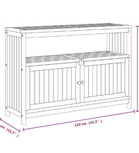 Garten-Konsolentisch 110x35x75 cm Massivholz Akazie