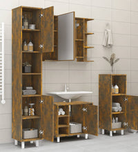 Badschrank Räuchereiche 30x30x179 cm Holzwerkstoff