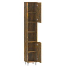Badschrank Räuchereiche 30x30x179 cm Holzwerkstoff