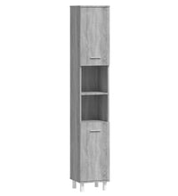 Badschrank Grau Sonoma 30x30x179 cm Holzwerkstoff