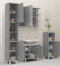 Badschrank Grau Sonoma 30x30x179 cm Holzwerkstoff