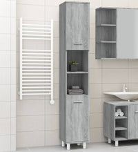 Badschrank Grau Sonoma 30x30x179 cm Holzwerkstoff