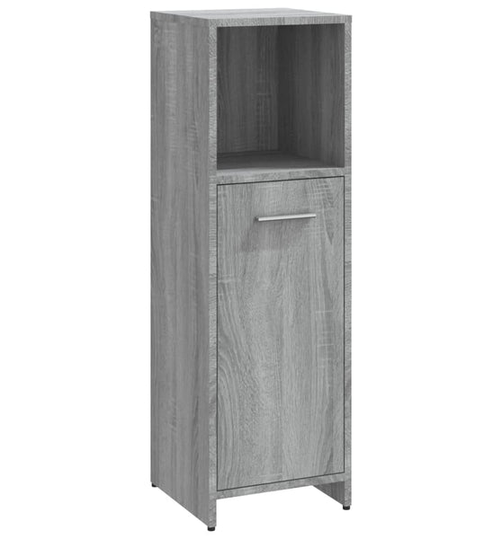 Badschrank Grau Sonoma 30x30x95 cm Holzwerkstoff