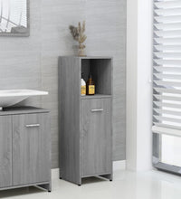Badschrank Grau Sonoma 30x30x95 cm Holzwerkstoff