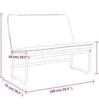 Sitzbank Dunkelgrau 100x75x76 cm Stoff