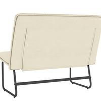 Sitzbank Creme 100x75x76 cm Kunstleder