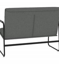 Sitzbank Dunkelgrau 100x64x80 cm Stoff