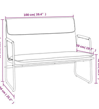 Sitzbank Dunkelgrau 100x64x80 cm Stoff