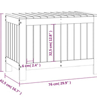 Gartentruhe Honigbraun 76x42,5x54 cm Massivholz Kiefer