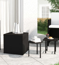 Beistelltische 3 Stk. Schwarz Poly Rattan