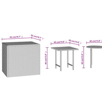 Beistelltische 3 Stk. Braun Poly Rattan
