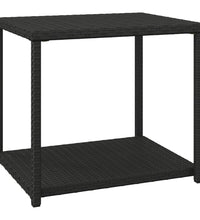 Beistelltisch Schwarz 55x45x49 cm Poly Rattan