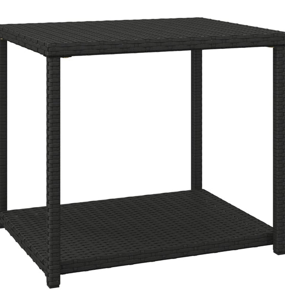 Beistelltisch Schwarz 55x45x49 cm Poly Rattan