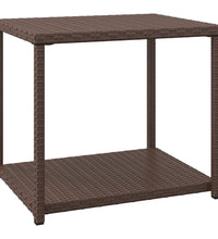 Beistelltisch Braun 55x45x49 cm Poly Rattan