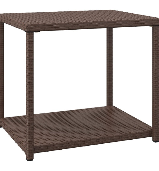 Beistelltisch Braun 55x45x49 cm Poly Rattan