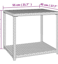 Beistelltisch Braun 55x45x49 cm Poly Rattan